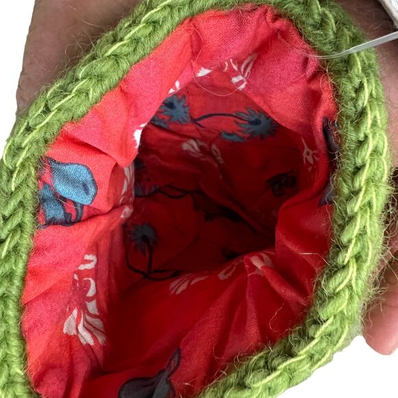 Sundance Monogram Knitted Pouch “G” Hand Knit Embroidered Lined NWT - Picture 5 of 8